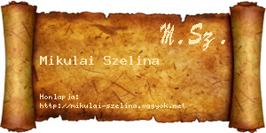 Mikulai Szelina névjegykártya